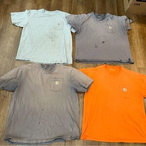 Carhartt Shirt Lot Mens XL  Original Fit Pocket Workwear Distressed Thrashed